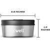 imageSwell Stainless Steel Condiment Container Set of Two 2oz Black Single Walled Durable Construction Leakproof Silicone Lids Dishwasher SafeBlack