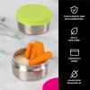 imageSwell Stainless Steel Condiment Container Set of Two 2oz Black Single Walled Durable Construction Leakproof Silicone Lids Dishwasher SafeDragonfruitKiwi