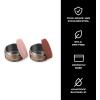 imageSwell Stainless Steel Condiment Container Set of Two 2oz Black Single Walled Durable Construction Leakproof Silicone Lids Dishwasher SafePinkMauve Pyrite