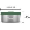 imageSwell Stainless Steel Condiment Container Set of Two 2oz Black Single Walled Durable Construction Leakproof Silicone Lids Dishwasher SafeSkyMatcha Silver Lining