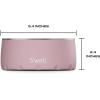 imageSwell Stainless Steel Pet Bowl 32oz Onyx for Small to Medium Size Dogs Mess Free Design with Non Slip Rubber Bottom Dishwasher Safe BPA FreePink Topaz