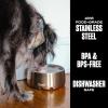 imageSwell Stainless Steel Pet Bowl 32oz Onyx for Small to Medium Size Dogs Mess Free Design with Non Slip Rubber Bottom Dishwasher Safe BPA FreePyrite