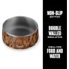 imageSwell Stainless Steel Pet Bowl 32oz Onyx for Small to Medium Size Dogs Mess Free Design with Non Slip Rubber Bottom Dishwasher Safe BPA FreeTeakwood