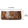 imageSwell Stainless Steel Pet Bowl 32oz Onyx for Small to Medium Size Dogs Mess Free Design with Non Slip Rubber Bottom Dishwasher Safe BPA FreeTeakwood