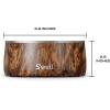 imageSwell Stainless Steel Pet Bowl 32oz Onyx for Small to Medium Size Dogs Mess Free Design with Non Slip Rubber Bottom Dishwasher Safe BPA FreeTeakwood