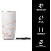 imageSwell Stainless Steel Tumbler with SlideOpen Lid 18oz Rose Agate Triple Layered Vacuum Insulated Containers Keeps Drinks Cold for 12 Hours and Hot for 4 BPA FreeCalacatta Gold