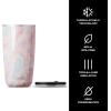 imageSwell Stainless Steel Tumbler with SlideOpen Lid 18oz Rose Agate Triple Layered Vacuum Insulated Containers Keeps Drinks Cold for 12 Hours and Hot for 4 BPA FreeGeode Rose