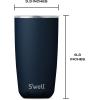 imageSwell Stainless Steel Tumbler with SlideOpen Lid 18oz Rose Agate Triple Layered Vacuum Insulated Containers Keeps Drinks Cold for 12 Hours and Hot for 4 BPA FreeAzurite
