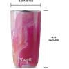 imageSwell Stainless Steel Tumbler with SlideOpen Lid 18oz Rose Agate Triple Layered Vacuum Insulated Containers Keeps Drinks Cold for 12 Hours and Hot for 4 BPA FreeRose Agate