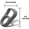 imageSwell Traveler Handle Fits All Traveler Sizes Onyx Comfortable Carrying On The Go Flexible Silicone Grip BPA FreeGray