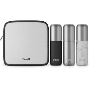 imageSwell 34oz Travel Bottle Set Includes 3 Lightweight and Recyclable Aluminum Bottles Leakproof Pumps For Shampoo Conditioner Body Wash Lotions Sanitizers and More TSA Carry On Approved