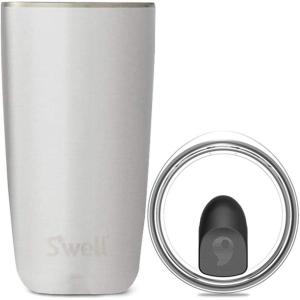 imageSwell Stainless Steel Tumbler with SlideOpen Lid 18oz Rose Agate Triple Layered Vacuum Insulated Containers Keeps Drinks Cold for 12 Hours and Hot for 4 BPA FreeSilver Lining