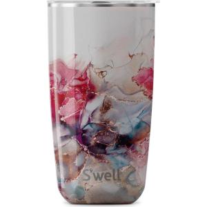 imageSwell Stainless Steel Tumbler with SlideOpen Lid 18oz Rose Agate Triple Layered Vacuum Insulated Containers Keeps Drinks Cold for 12 Hours and Hot for 4 BPA FreeRose Marble