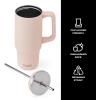 imageSwell Recycled Stainless Steel Tumbler XL with Straw and Handle 30oz Hydrangea Pink Triple Layered Vacuum Insulated Containers Keeps Drinks Cold for 36 hours and Hot for 9Himalayan Salt