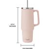 imageSwell Recycled Stainless Steel Tumbler XL with Straw and Handle 30oz Hydrangea Pink Triple Layered Vacuum Insulated Containers Keeps Drinks Cold for 36 hours and Hot for 9Himalayan Salt