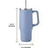 imageSwell Recycled Stainless Steel Tumbler XL with Straw and Handle 30oz Hydrangea Pink Triple Layered Vacuum Insulated Containers Keeps Drinks Cold for 36 hours and Hot for 9Hydrangea Blue