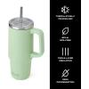 imageSwell Recycled Stainless Steel Tumbler XL with Straw and Handle 30oz Hydrangea Pink Triple Layered Vacuum Insulated Containers Keeps Drinks Cold for 36 hours and Hot for 9Pistachio