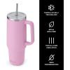 imageSwell Recycled Stainless Steel Tumbler XL with Straw and Handle 30oz Hydrangea Pink Triple Layered Vacuum Insulated Containers Keeps Drinks Cold for 36 hours and Hot for 9Hydrangea Pink