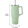 imageSwell Recycled Stainless Steel Tumbler XL with Straw and Handle 30oz Hydrangea Pink Triple Layered Vacuum Insulated Containers Keeps Drinks Cold for 36 hours and Hot for 9Pistachio
