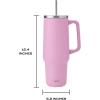 imageSwell Recycled Stainless Steel Tumbler XL with Straw and Handle 30oz Hydrangea Pink Triple Layered Vacuum Insulated Containers Keeps Drinks Cold for 36 hours and Hot for 9Hydrangea Pink