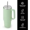 imageSwell Recycled Stainless Steel Tumbler XL with Straw and Handle 30oz Hydrangea Pink Triple Layered Vacuum Insulated Containers Keeps Drinks Cold for 36 hours and Hot for 9Pistachio