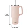 imageSwell Recycled Stainless Steel Tumbler XL with Straw and Handle 30oz Hydrangea Pink Triple Layered Vacuum Insulated Containers Keeps Drinks Cold for 36 hours and Hot for 9Himalayan Salt