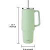 imageSwell Recycled Stainless Steel Tumbler XL with Straw and Handle 30oz Hydrangea Pink Triple Layered Vacuum Insulated Containers Keeps Drinks Cold for 36 hours and Hot for 9Pistachio