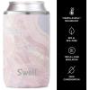 imageSwell Stainless Steel Chiller  Slim Azurite Marble  Fits 12oz Cans and Slim Bottles TripleLayered VacuumInsulated Keeps Drinks Cool for Up to 6 Hours  DishwasherSafe BPAFree for TravelGeode Rose