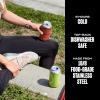 imageSwell Stainless Steel Chiller  Slim Azurite Marble  Fits 12oz Cans and Slim Bottles TripleLayered VacuumInsulated Keeps Drinks Cool for Up to 6 Hours  DishwasherSafe BPAFree for TravelHoops