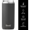 imageSwell Stainless Steel Chiller  Slim Azurite Marble  Fits 12oz Cans and Slim Bottles TripleLayered VacuumInsulated Keeps Drinks Cool for Up to 6 Hours  DishwasherSafe BPAFree for TravelOnyx