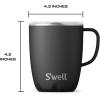 imageSwell Stainless Steel Mug with Handle 12oz Onyx Triple Layered Vacuum Insulated Containers Keeps Drinks Colder and Hotter for Longer BPA FreeOnyx