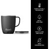 imageSwell Stainless Steel Mug with Handle 12oz Onyx Triple Layered Vacuum Insulated Containers Keeps Drinks Colder and Hotter for Longer BPA FreeOnyx