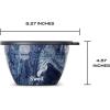 imageSwell Stainless Steel Salad Bowl Kit  64oz Azurite  Comes with 2oz Condiment Container and Removable Tray for Organization  LeakProof Easy to Clean Dishwasher SafeAzurite Marble