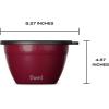 imageSwell Stainless Steel Salad Bowl Kit  64oz Azurite  Comes with 2oz Condiment Container and Removable Tray for Organization  LeakProof Easy to Clean Dishwasher SafeWild Cherry