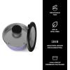 imageSwell Stainless Steel Salad Bowl Kit  64oz Azurite  Comes with 2oz Condiment Container and Removable Tray for Organization  LeakProof Easy to Clean Dishwasher SafeHillside Lavender