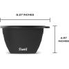 imageSwell Stainless Steel Salad Bowl Kit  64oz Azurite  Comes with 2oz Condiment Container and Removable Tray for Organization  LeakProof Easy to Clean Dishwasher SafeOnyx
