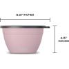 imageSwell Stainless Steel Salad Bowl Kit  64oz Azurite  Comes with 2oz Condiment Container and Removable Tray for Organization  LeakProof Easy to Clean Dishwasher SafePink Topaz