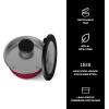 imageSwell Stainless Steel Salad Bowl Kit  64oz Azurite  Comes with 2oz Condiment Container and Removable Tray for Organization  LeakProof Easy to Clean Dishwasher SafeWild Cherry