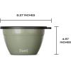 imageSwell Stainless Steel Salad Bowl Kit  64oz Azurite  Comes with 2oz Condiment Container and Removable Tray for Organization  LeakProof Easy to Clean Dishwasher SafeMountain Sage