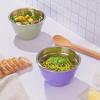 imageSwell Stainless Steel Salad Bowl Kit  64oz Azurite  Comes with 2oz Condiment Container and Removable Tray for Organization  LeakProof Easy to Clean Dishwasher SafeMountain Sage