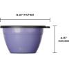 imageSwell Stainless Steel Salad Bowl Kit  64oz Azurite  Comes with 2oz Condiment Container and Removable Tray for Organization  LeakProof Easy to Clean Dishwasher SafeHillside Lavender