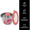 imageSwell Stainless Steel Salad Bowl Kit  64oz Azurite  Comes with 2oz Condiment Container and Removable Tray for Organization  LeakProof Easy to Clean Dishwasher SafeMarble Swirl