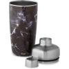 imageSwell Stainless Steel Shaker Set with Jigger 18oz Dipped Metallic Triple Layered Vacuum Insulated Container Keeps Cocktails Colder for Longer BPA Free BarwareBlack Marble