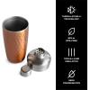 imageSwell Stainless Steel Shaker Set with Jigger 18oz Dipped Metallic Triple Layered Vacuum Insulated Container Keeps Cocktails Colder for Longer BPA Free BarwareDipped Metallic