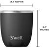 imageSwell Stainless Steel Tumbler with SlideOpen Lid 10oz Onyx Triple Layered Vacuum Insulated Containers Keeps Drinks Colder and Hotter for Longer BPA FreeOnyx