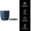 imageSwell Stainless Steel Tumbler with SlideOpen Lid 10oz Onyx Triple Layered Vacuum Insulated Containers Keeps Drinks Colder and Hotter for Longer BPA FreeAzurite