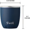 imageSwell Stainless Steel Tumbler with SlideOpen Lid 10oz Onyx Triple Layered Vacuum Insulated Containers Keeps Drinks Colder and Hotter for Longer BPA FreeAzurite