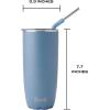 imageSwell Stainless Steel Tumbler with Straw and SlideOpen Lid 24oz Marble Swirl Triple Layered Vacuum Insulated Containers Keeps Drinks Cold for 18 Hours and Hot for 5 BPA FreeDesert Sky