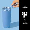 imageSwell Stainless Steel Tumbler with Straw and SlideOpen Lid 24oz Marble Swirl Triple Layered Vacuum Insulated Containers Keeps Drinks Cold for 18 Hours and Hot for 5 BPA FreeDesert Sky