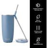 imageSwell Stainless Steel Tumbler with Straw and SlideOpen Lid 24oz Marble Swirl Triple Layered Vacuum Insulated Containers Keeps Drinks Cold for 18 Hours and Hot for 5 BPA FreeDesert Sky